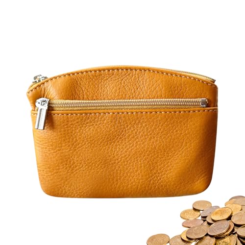 Renopfect Kleine Münztasche | Tragbare Kunstleder Geldbörse Mit Reißverschluss,Kleine wasserdichte Tasche Für Kreditkarten Faltgeld Schlüssel Unisex von Renopfect