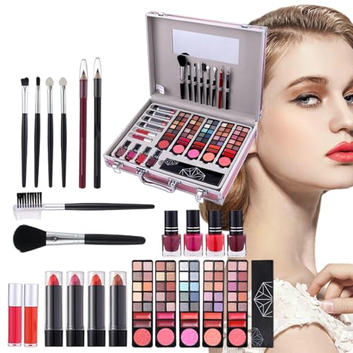 Renopfect Make-up-Set, Make-up-Pinsel, Lidschatten, Lipgloss, Kosmetik, Schönheit, fleckenresistent, für Reisen und Veranstaltungen mit Werkzeugen von Renopfect
