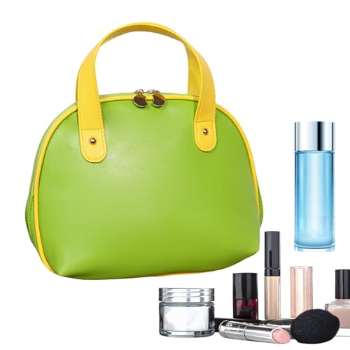 Renopfect Makeup Organizer Tasche | Reise Make-up Organizer Aufbewahrungstasche,Tragbare Kosmetiktasche Mit Fächern & Griff Aus PU-Leder Für Bürsten, Conditioner & Shampoo von Renopfect