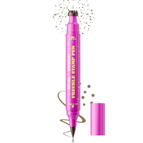 Renopfect Sommersprossen Stempel,Makeup Punkt Stift - Wasserfeste Natürliche 2 In 1 Schminke Lidschatten Stift Lang anhaltend Damen Mädchen Alltag Kostüm Party von Renopfect