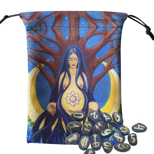Renopfect Tarotbeutel - Runenwürfel Kristallschmuck Beutel,Schmuckbehälter Wahrsage Zubehör Für Anfänger Kinder Zuhause Divination von Renopfect