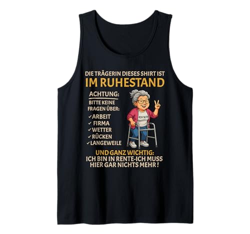 Rente Pension Ruhestand lustiges Frauen Rentner Tank Top Rente Pension Ruhestand lustiges Frauen Rentner Tank Top von Rente Alterszeit Geschenk für Frau mit Humor