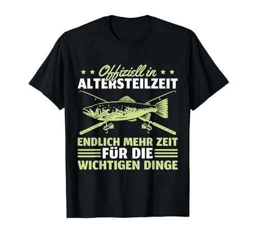 Herren Angler in Altersteilzeit Angehender Rentner T-Shirt von Rente Deko Renteneintritt Pension Mann