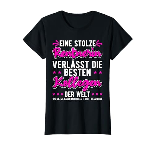 Damen Stolze Rentnerin 2025 Verlässt Die Besten Kollegen Abschied T-Shirt Damen Stolze Rentnerin 2025 Verlässt Die Besten Kollegen Abschied T-Shirt von Rente Geschenk Frau Abschiedsgeschenk Kollegen