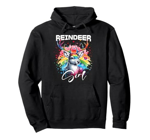 Reindeer Mädchen Rentier Pullover Hoodie Reindeer Mädchen Rentier Pullover Hoodie von Rentier Designs Damen