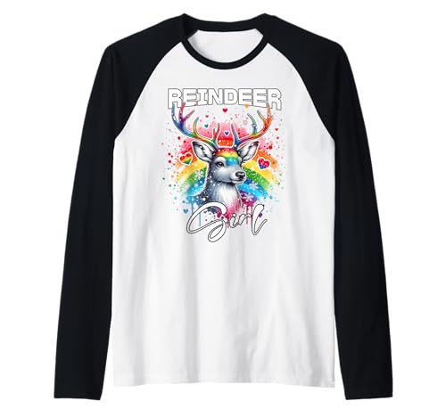 Reindeer Mädchen Rentier Raglan Reindeer Mädchen Rentier Raglan von Rentier Designs Damen