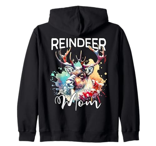 Reindeer Mom Rentier Mama Kapuzenjacke von Rentier Mama Für Damen