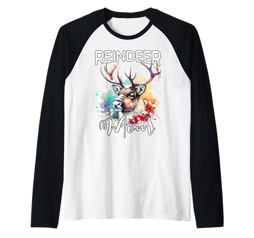 Reindeer Mom Rentier Mama Raglan von Rentier Mama Für Damen
