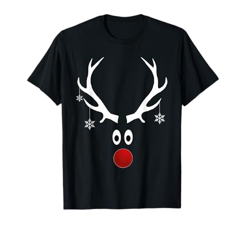 Rentier Geweih Geschenke Weihnachtsgeweih Damen Elch T-Shirt von Rentier Weihnachtsoutfit Geschenk Geweih