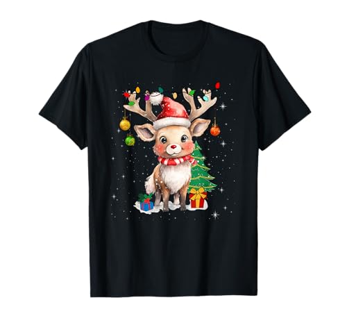 Weihnachtsshirt Damen Kinder Herren Lustig Rentier Rote Nase T-Shirt Weihnachtsshirt Damen Kinder Herren Lustig Rentier Rote Nase T-Shirt von Rentier Weihnachtsshirt