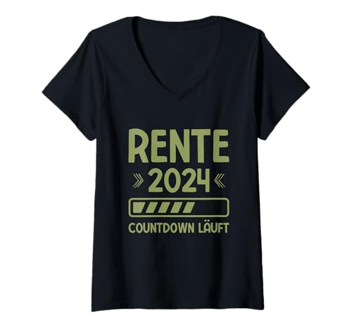 Damen Rente 2024 Countdown Läuft Rente 2024 T-Shirt mit V-Ausschnitt Damen Rente 2024 Countdown Läuft Rente 2024 T-Shirt mit V-Ausschnitt von Rentner 2024 Shop
