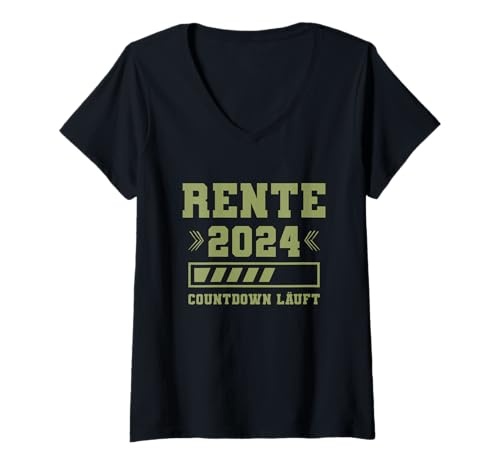 Damen Rente 2024 Countdown Läuft Rente 2024 T-Shirt mit V-Ausschnitt Damen Rente 2024 Countdown Läuft Rente 2024 T-Shirt mit V-Ausschnitt von Rentner 2024 Shop