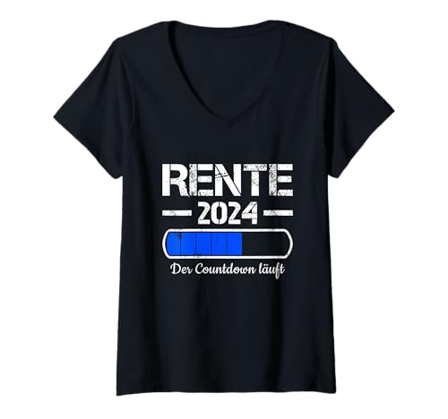 Damen Rente 2024 Der Countdown Läuft Rente 2024 T-Shirt mit V-Ausschnitt Damen Rente 2024 Der Countdown Läuft Rente 2024 T-Shirt mit V-Ausschnitt von Rentner 2024 Shop
