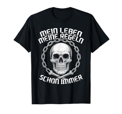 Mein Leben Meine Regeln Statement Spruch Mann Opa Herren T-Shirt von Rentner Pirat Böse Lustig Rente Ironisch Sarkasmus