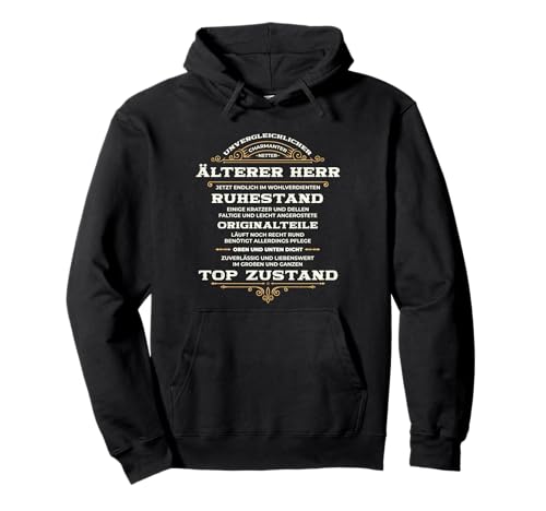Rentner Rente 2024 Herren Oldtimer Ruhestand Geschenkshirt Pullover Hoodie von Rentner Rente Pension 2024 Lustig Spruch Ruhestand