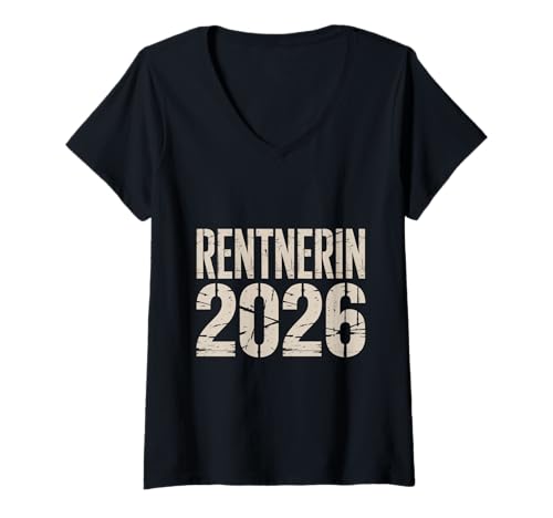 Damen Rentnerin 2026 Rente 2026 T-Shirt mit V-Ausschnitt Damen Rentnerin 2026 Rente 2026 T-Shirt mit V-Ausschnitt von Rentnerin 2026 Rente 2026