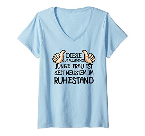 Damen Rentnerin Rente Lustig Spruch Ruhestand Rentner Pension Frau T-Shirt mit V-Ausschnitt Damen Rentnerin Rente Lustig Spruch Ruhestand Rentner Pension Frau T-Shirt mit V-Ausschnitt von Rentnerin & Rente Geschenk-Ideen