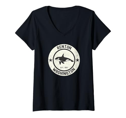 Damen Renton T-Shirt mit V-Ausschnitt Damen Renton T-Shirt mit V-Ausschnitt von Renton Washington WA 0825