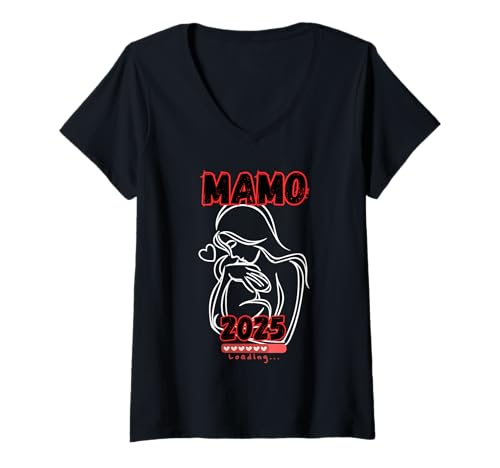 Damen Mamo T-Shirt mit V-Ausschnitt von Rentschi