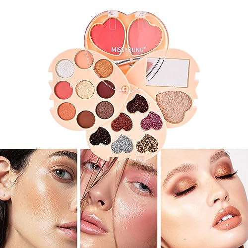 Lidschattenpalette Matt | Natürliche Lidschattenpaletten | 18-Farben-Lidschatten-Paletten-Set, All-in-1-Make-up-Set, milde Textur, einfach zu mischen für Zuhause, Party, Pendeln, Alltag Renywosi von Renywosi