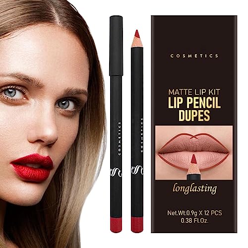 Matter Lipliner - Mattes Lippenstift-Set - Einfach zu färbende Lipliner für den täglichen Gebrauch bei Frauen, Partys, Verabredungen, Geschenken und Mädchen Renywosi von Renywosi