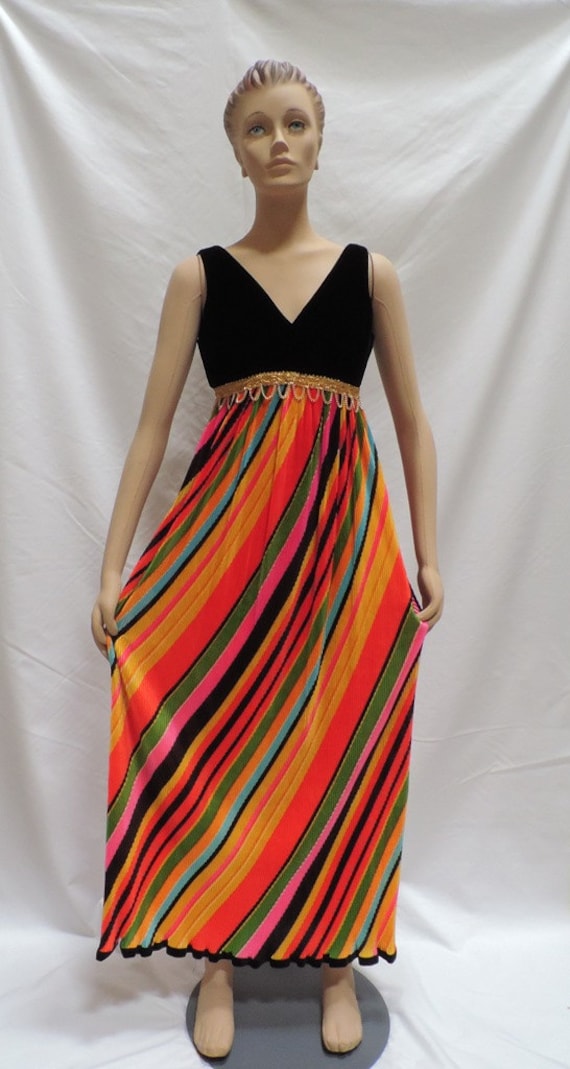 Crystal Pleat Maxi Kleid Abendkleid Voller Länge Frock Vlv Festival von ReoccuringDreams