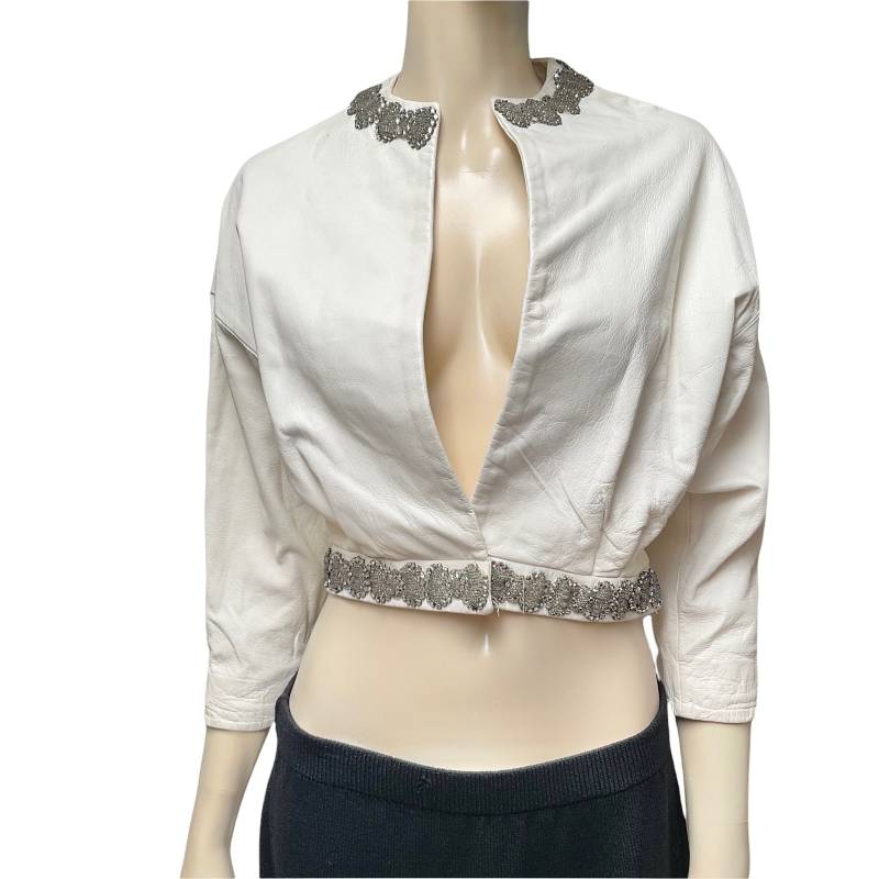 Samuel Robert Lederjacke Weiß Bolero von ReoccuringDreams