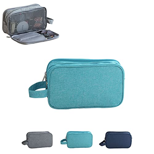 Kulturbeutel für Männer, Kosmetik, Make-up, Reise-Organizer für Frauen mit 3 Fächern, wasserabweisend, Rasiertasche, Dopp Kit, Reise-Organizer für Reisen, Badezimmer, Marineblau von Reotto