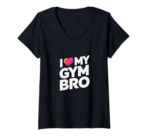 Damen Ich Liebe das Workout Buddy Design von My Gym Partner T-Shirt mit V-Ausschnitt Damen Ich Liebe das Workout Buddy Design von My Gym Partner T-Shirt mit V-Ausschnitt von Rep Life Gear