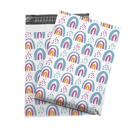 Designer-Poly-Versandtaschen, Versandtaschen, Geschenke, Versandverpackung, Design-Muster, Umschlag für Post (Regenbogen) von Repackbiz