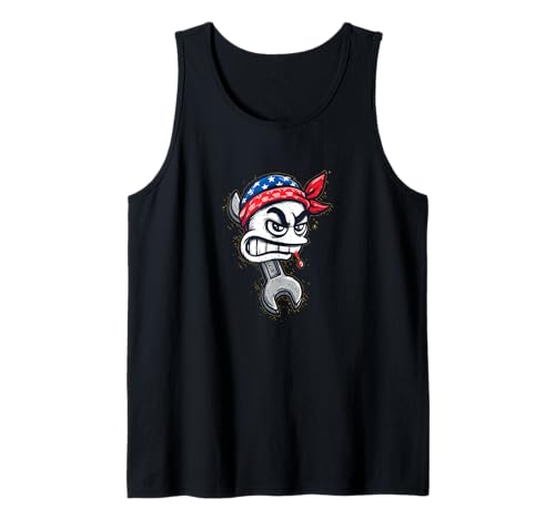 Cool Repair Tool Man-Emblem Tank Top Cool Repair Tool Man-Emblem Tank Top von Repair Service Outfit