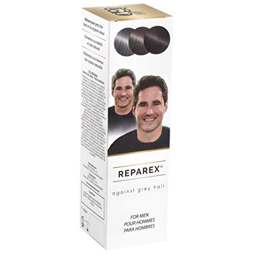 REPAREX Gegen Graue Haare für Männer - Natürliche Graue Wurzeln und Haarbehandlung – Besser als Shampoo oder Haarfärbemittel – Färben Sie Ihre Graue Haare nicht mehr – 125 ml von Reparex