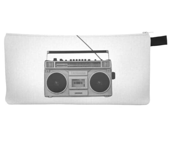 Ghettoblaster Old School 80Er Jahre Retro Kosmetik Federmäppchen Bboy Bgirl Reißverschlusstäschchen von RepeatPatternCo