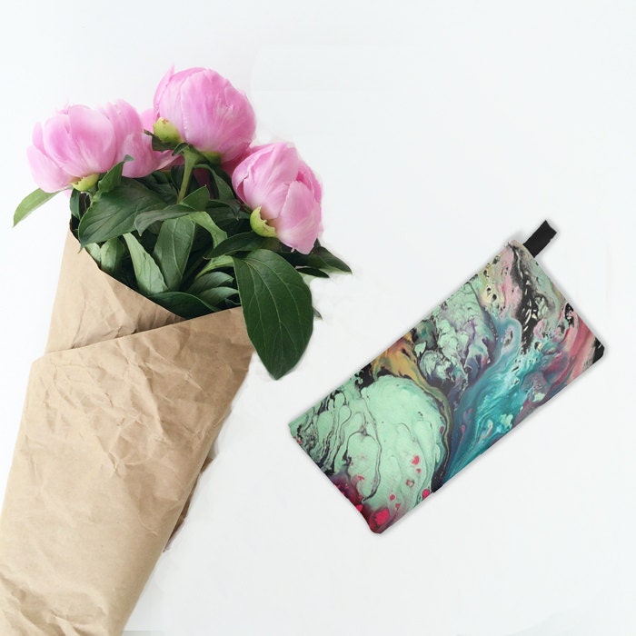 Pastell Marmor Print Federmäppchen Make-Up Tasche, Organizer Mit Reißverschluss von RepeatPatternCo