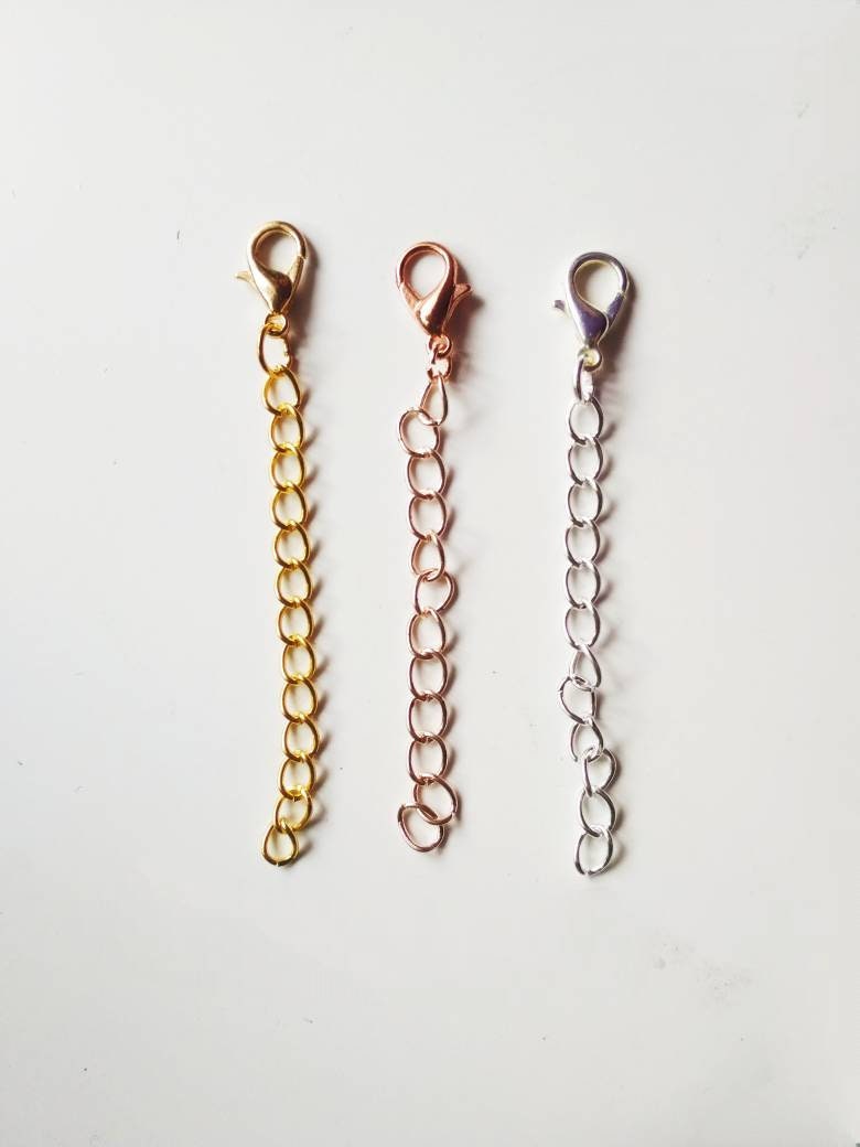 Abnehmbare Verlängerungskette Für Halskette Oder Armband, Längenverstellbare Kette Mit Karabinerverschluss von Repior
