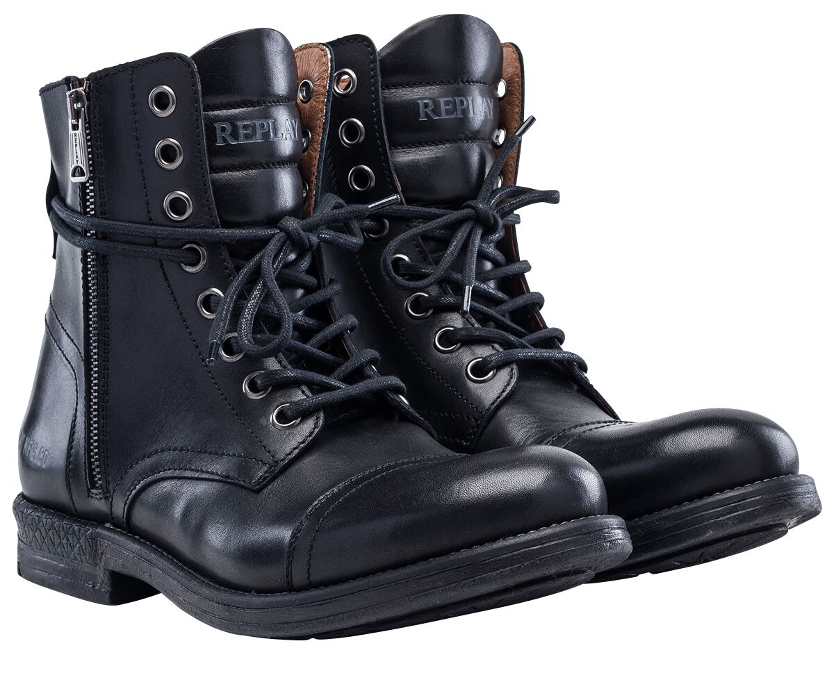 Replay Footwear Black Boots Boot schwarz in EU41 von Replay Footwear