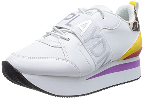 REPLAY Avalon Elastic Sneaker, 2081 White Multi, 39 EU von Replay