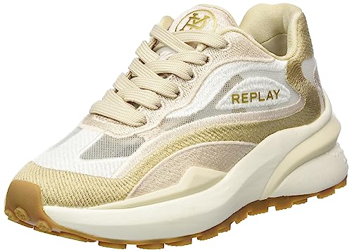 REPLAY Damen Athena Wave Sneaker, 045 Platin, 36 EU von Replay