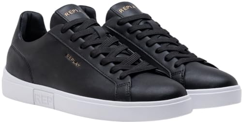 REPLAY Damen Cupsole Sneaker aus Leder, Schwarz (Black 003), 40 von Replay