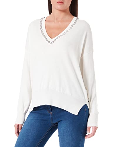 REPLAY Damen DK1460 Pullover, 001 White, M von Replay