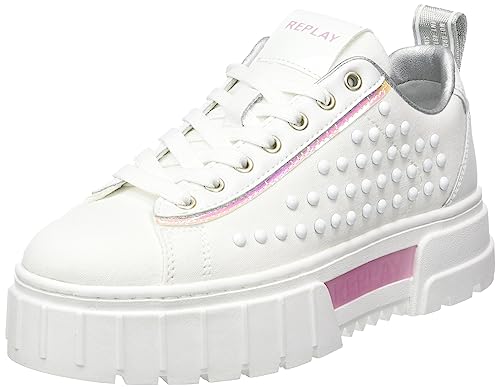 REPLAY Damen Disco Pearl Sneaker, 061 White, 39 EU von Replay