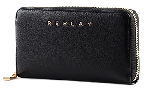 REPLAY Damen FW5212 Reisezubehör-Brieftasche, 098 Black, 19 cm x 10 cm x 2 cm von Replay