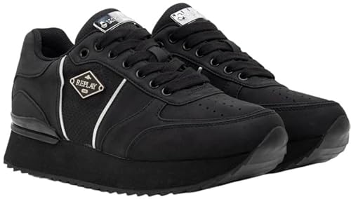 REPLAY Damen Penny Metal Sneaker, 003 Black, 35 EU REPLAY Damen Penny Metal Sneaker, 003 Black, 35 EU von Replay