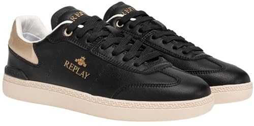 REPLAY Damen Pyper W Action Sneaker, 003 Black, 39 EU REPLAY Damen Pyper W Action Sneaker, 003 Black, 39 EU von Replay