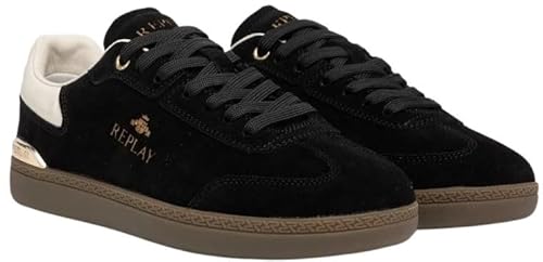 REPLAY Damen Pyper W Suede Sneaker, 003 Black, 37 EU von Replay