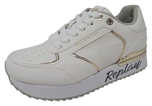 REPLAY Damen Penny Pierce Sneaker, 061 White, 38 EU REPLAY Damen Penny Pierce Sneaker, 061 White, 38 EU von Replay
