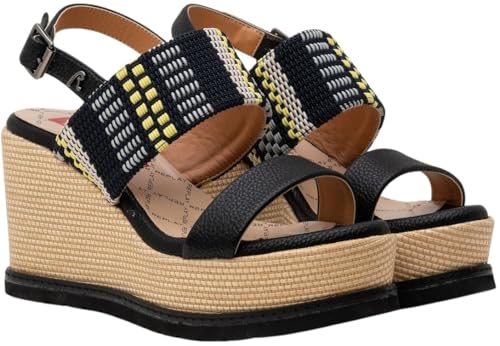 REPLAY Damen Shady Summer Keilsandale, 2372 Black Multi, 36 EU von Replay