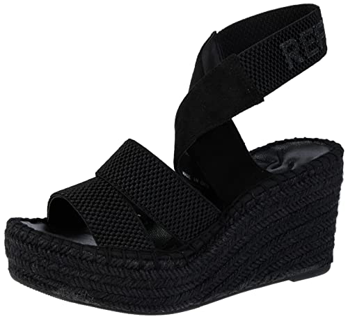 Replay Damen Susan Web Sandale, 003 Black, 40 EU von Replay