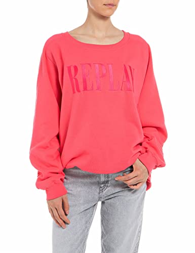 REPLAY Damen W3059 Sweatshirt, 353 RED, XXS von Replay