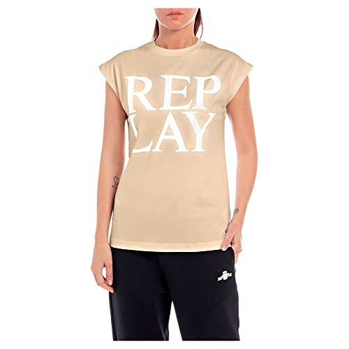 REPLAY Damen W3624H T-Shirt, 611 Skin, XXS von Replay